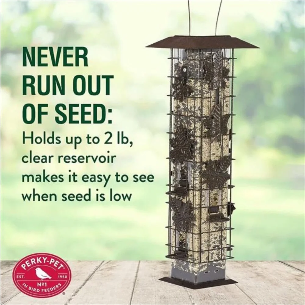 Squirrel-Be-Gone Bird Feeder, 2LB Squirrel Proof Outdoor Wild Bird Feeder